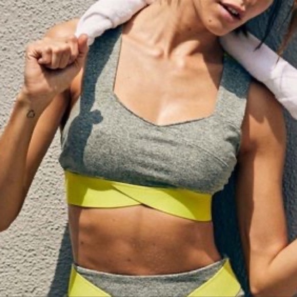 FP Movement Women's Sports Bra - Just Breathe - Hthr Olive - Lg - Picture 11 of 11